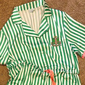 Alpha Kappa Alpha Pajama Set, Pink and Green 1908